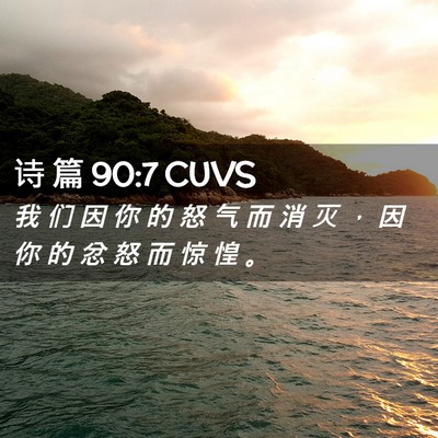 Picture 02 - 诗 篇 90:7 CUVS - 我 们 因 你 的 怒 气 而 消 灭 ， 因 - Bible Verse Picture