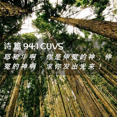 Picture 02 - 诗 篇 94:1 CUVS - 耶 和 华 啊 ， 你 是 伸 冤 的 神 ； - Bible Verse Picture