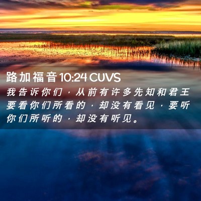 Picture 02 - 路 加 福 音 10:24 CUVS - 我 告 诉 你 们 ， 从 前 有 许 多 先 - Bible Verse Picture