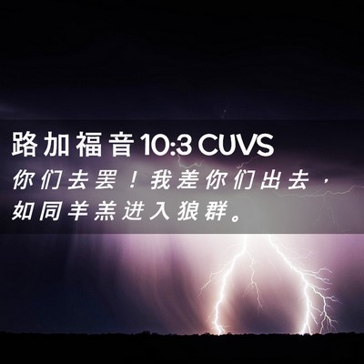 Picture 02 - 路 加 福 音 10:3 CUVS - 你 们 去 罢 ！ 我 差 你 们 出 去 ， - Bible Verse Picture