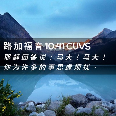 Picture 02 - 路 加 福 音 10:41 CUVS - 耶 稣 回 答 说 ： 马 大 ！ 马 大 ！ - Bible Verse Picture
