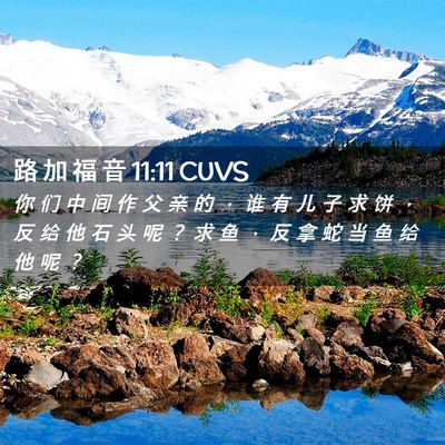 Picture 02 - 路 加 福 音 11:11 CUVS - 你 们 中 间 作 父 亲 的 ， 谁 有 儿 - Bible Verse Picture