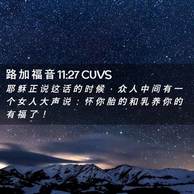 Picture 02 - 路 加 福 音 11:27 CUVS - 耶 稣 正 说 这 话 的 时 候 ， 众 人 - Bible Verse Picture