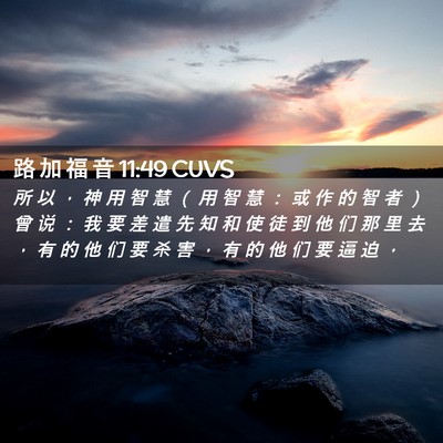 Picture 02 - 路 加 福 音 11:49 CUVS - 所 以 ， 神 用 智 慧 （ 用 智 慧 ： - Bible Verse Picture