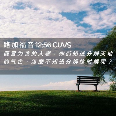 Picture 02 - 路 加 福 音 12:56 CUVS - 假 冒 为 善 的 人 哪 ， 你 们 知 道 - Bible Verse Picture