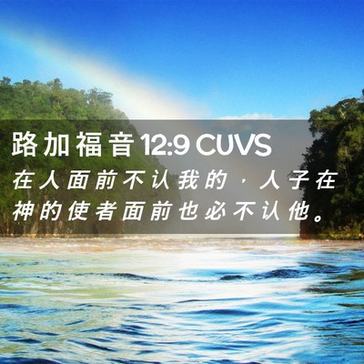 Picture 02 - 路 加 福 音 12:9 CUVS - 在 人 面 前 不 认 我 的 ， 人 子 在 - Bible Verse Picture