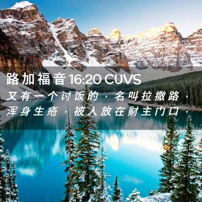 Picture 02 - 路 加 福 音 16:20 CUVS - 又 有 一 个 讨 饭 的 ， 名 叫 拉 撒 - Bible Verse Picture