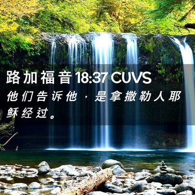 Picture 02 - 路 加 福 音 18:37 CUVS - 他 们 告 诉 他 ， 是 拿 撒 勒 人 耶 - Bible Verse Picture