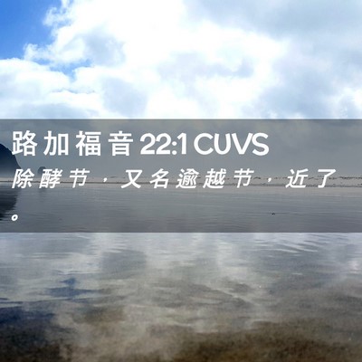 Picture 02 - 路 加 福 音 22:1 CUVS - 除 酵 节 ， 又 名 逾 越 节 ， 近 了 - Bible Verse Picture
