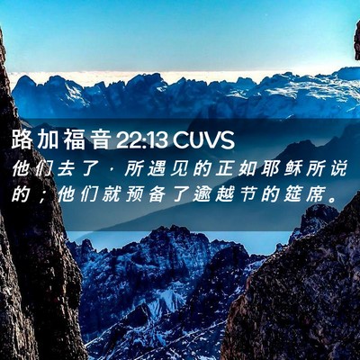 Picture 02 - 路 加 福 音 22:13 CUVS - 他 们 去 了 ， 所 遇 见 的 正 如 耶 - Bible Verse Picture