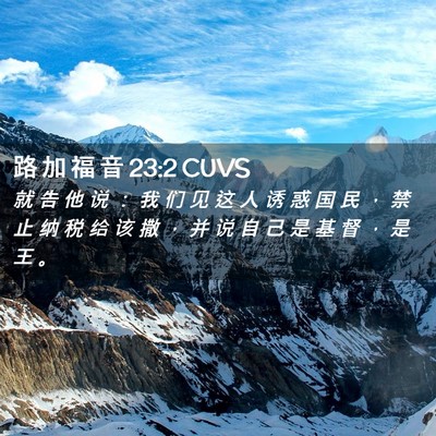 Picture 02 - 路 加 福 音 23:2 CUVS - 就 告 他 说 ： 我 们 见 这 人 诱 惑 - Bible Verse Picture