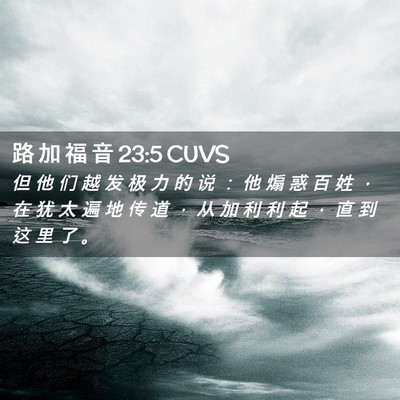 Picture 02 - 路 加 福 音 23:5 CUVS - 但 他 们 越 发 极 力 的 说 ： 他 煽 - Bible Verse Picture