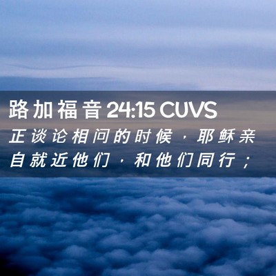Picture 02 - 路 加 福 音 24:15 CUVS - 正 谈 论 相 问 的 时 候 ， 耶 稣 亲 - Bible Verse Picture