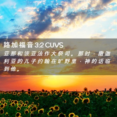 Picture 02 - 路 加 福 音 3:2 CUVS - 亚 那 和 该 亚 法 作 大 祭 司 。 那 - Bible Verse Picture