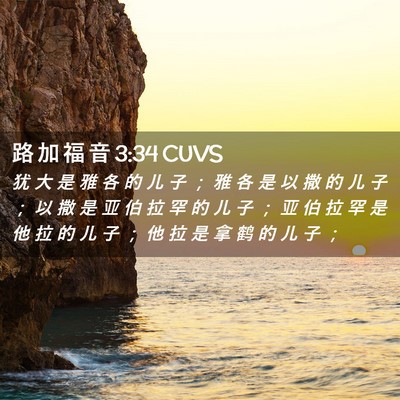 Picture 02 - 路 加 福 音 3:34 CUVS - 犹 大 是 雅 各 的 儿 子 ； 雅 各 是 - Bible Verse Picture