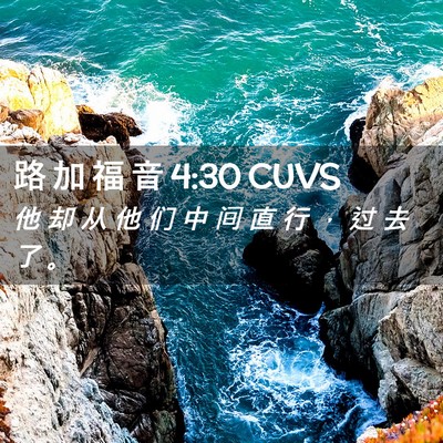 Picture 02 - 路 加 福 音 4:30 CUVS - 他 却 从 他 们 中 间 直 行 ， 过 去 - Bible Verse Picture