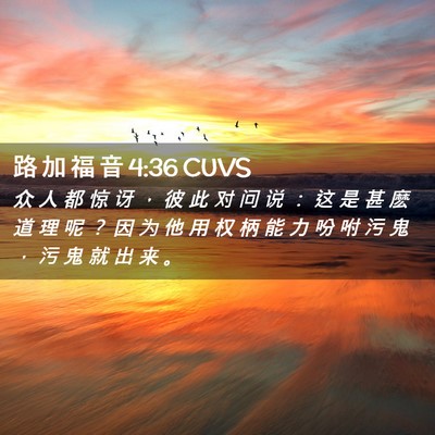 Picture 02 - 路 加 福 音 4:36 CUVS - 众 人 都 惊 讶 ， 彼 此 对 问 说 ： - Bible Verse Picture