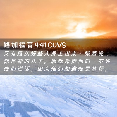 Picture 02 - 路 加 福 音 4:41 CUVS - 又 有 鬼 从 好 些 人 身 上 出 来 ， - Bible Verse Picture