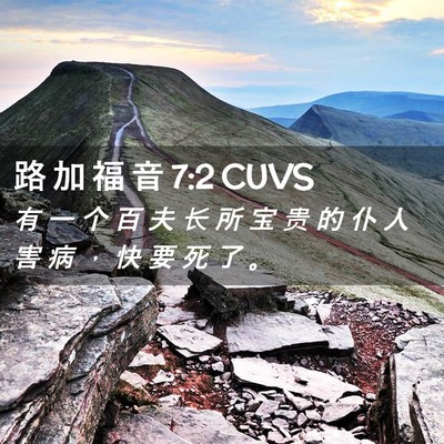 Picture 02 - 路 加 福 音 7:2 CUVS - 有 一 个 百 夫 长 所 宝 贵 的 仆 人 - Bible Verse Picture