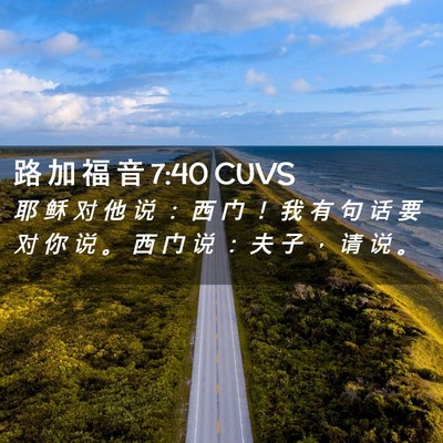 Picture 02 - 路 加 福 音 7:40 CUVS - 耶 稣 对 他 说 ： 西 门 ！ 我 有 句 - Bible Verse Picture