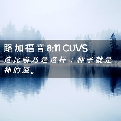 Picture 02 - 路 加 福 音 8:11 CUVS - 这 比 喻 乃 是 这 样 ： 种 子 就 是 - Bible Verse Picture