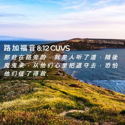 Picture 02 - 路 加 福 音 8:12 CUVS - 那 些 在 路 旁 的 ， 就 是 人 听 了 - Bible Verse Picture