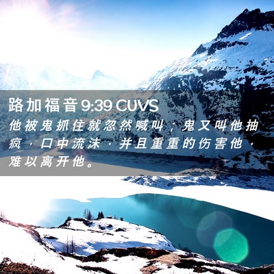 Picture 02 - 路 加 福 音 9:39 CUVS - 他 被 鬼 抓 住 就 忽 然 喊 叫 ； 鬼 - Bible Verse Picture