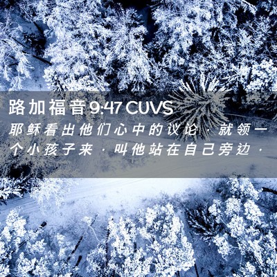 Picture 02 - 路 加 福 音 9:47 CUVS - 耶 稣 看 出 他 们 心 中 的 议 论 ， - Bible Verse Picture