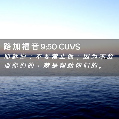 Picture 02 - 路 加 福 音 9:50 CUVS - 耶 稣 说 ： 不 要 禁 止 他 ； 因 为 - Bible Verse Picture