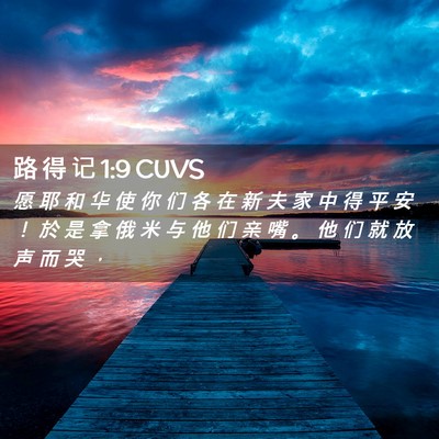 Picture 02 - 路 得 记 1:9 CUVS - 愿 耶 和 华 使 你 们 各 在 新 夫 家 - Bible Verse Picture