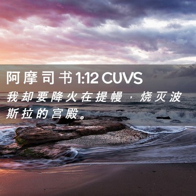 Picture 02 - 阿 摩 司 书 1:12 CUVS - 我 却 要 降 火 在 提 幔 ， 烧 灭 波 - Bible Verse Picture