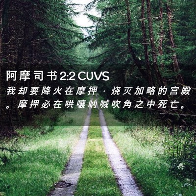 Picture 02 - 阿 摩 司 书 2:2 CUVS - 我 却 要 降 火 在 摩 押 ， 烧 灭 加 - Bible Verse Picture