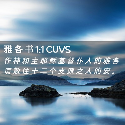 Picture 02 - 雅 各 书 1:1 CUVS - 作 神 和 主 耶 稣 基 督 仆 人 的 雅 - Bible Verse Picture