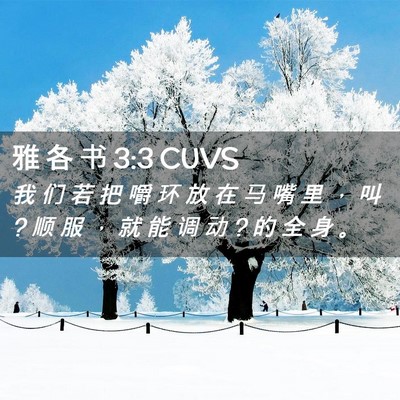 Picture 02 - 雅 各 书 3:3 CUVS - 我 们 若 把 嚼 环 放 在 马 嘴 里 ， - Bible Verse Picture