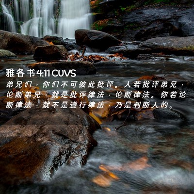 Picture 02 - 雅 各 书 4:11 CUVS - 弟 兄 们 ， 你 们 不 可 彼 此 批 评 - Bible Verse Picture