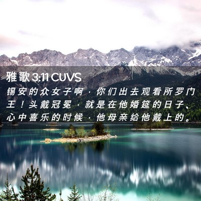 Picture 02 - 雅 歌 3:11 CUVS - 锡 安 的 众 女 子 啊 ， 你 们 出 去 - Bible Verse Picture