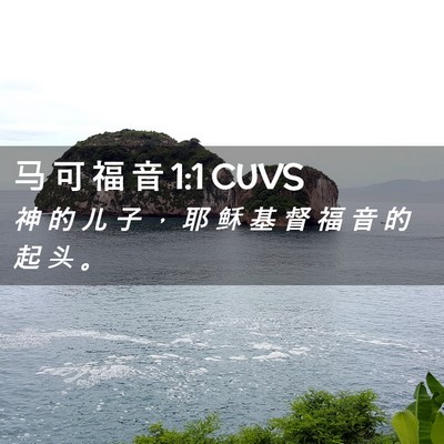 Picture 02 - 马 可 福 音 1:1 CUVS - 神 的 儿 子 ， 耶 稣 基 督 福 音 的 - Bible Verse Picture