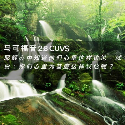 Picture 02 - 马 可 福 音 2:8 CUVS - 耶 稣 心 中 知 道 他 们 心 里 这 样 - Bible Verse Picture