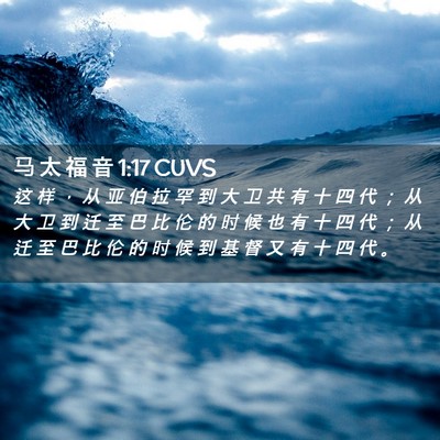 Picture 02 - 马 太 福 音 1:17 CUVS - 这 样 ， 从 亚 伯 拉 罕 到 大 卫 共 - Bible Verse Picture