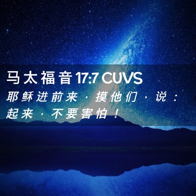 Picture 02 - 马 太 福 音 17:7 CUVS - 耶 稣 进 前 来 ， 摸 他 们 ， 说 ： - Bible Verse Picture