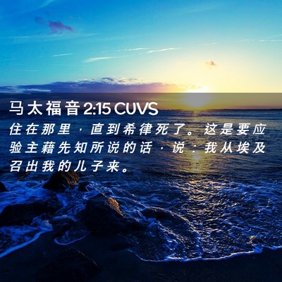 Picture 02 - 马 太 福 音 2:15 CUVS - 住 在 那 里 ， 直 到 希 律 死 了 。 - Bible Verse Picture