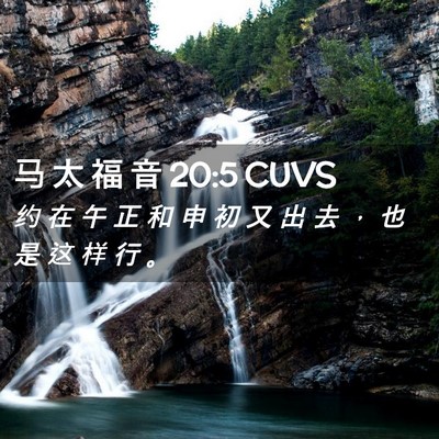 Picture 02 - 马 太 福 音 20:5 CUVS - 约 在 午 正 和 申 初 又 出 去 ， 也 - Bible Verse Picture