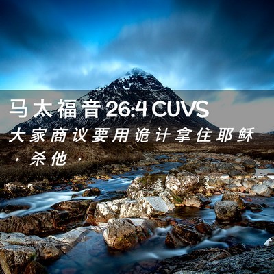 Picture 02 - 马 太 福 音 26:4 CUVS - 大 家 商 议 要 用 诡 计 拿 住 耶 稣 - Bible Verse Picture