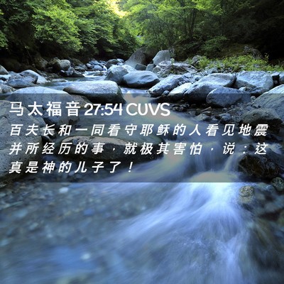 Picture 02 - 马 太 福 音 27:54 CUVS - 百 夫 长 和 一 同 看 守 耶 稣 的 人 - Bible Verse Picture