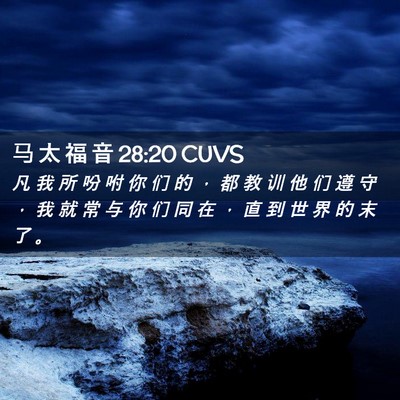 Picture 02 - 马 太 福 音 28:20 CUVS - 凡 我 所 吩 咐 你 们 的 ， 都 教 训 - Bible Verse Picture