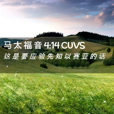 Picture 02 - 马 太 福 音 4:14 CUVS - 这 是 要 应 验 先 知 以 赛 亚 的 话 - Bible Verse Picture