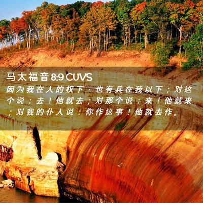 Picture 02 - 马 太 福 音 8:9 CUVS - 因 为 我 在 人 的 权 下 ， 也 有 兵 - Bible Verse Picture