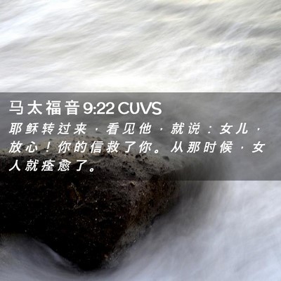 Picture 02 - 马 太 福 音 9:22 CUVS - 耶 稣 转 过 来 ， 看 见 他 ， 就 说 - Bible Verse Picture