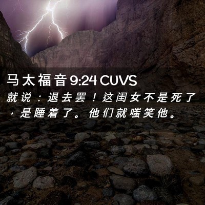 Picture 02 - 马 太 福 音 9:24 CUVS - 就 说 ： 退 去 罢 ！ 这 闺 女 不 是 - Bible Verse Picture