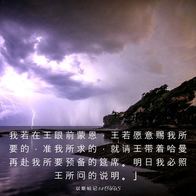 Picture 03 - 以 斯 帖 记 5:8 CUVS - 我 若 在 王 眼 前 蒙 恩 ， 王 若 愿 - Bible Verse Picture